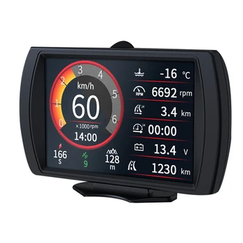 M90 Многофункциональный автомобильный проекционный дисплей HUD GPS Измеритель наклона OBD-II Скорость одометра Автомобильные аксессуары