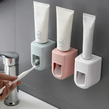Nordic Автоматическая соковыжималка для зубной пасты Ванная комната Ванная комната Стена Свободная штамповка Количественная экструзия Простая ленивая стойка для зубной пасты
