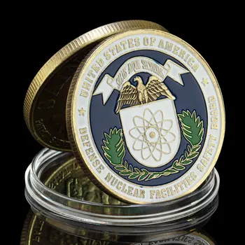 Совет по безопасности ядерных объектов Министерства обороны США Сувенирная монета Монета Святого Михаила Посеребренная памятная монета