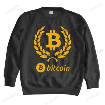 Bitcoin осень Homme De Marque с длинным рукавом весна Мода Забавная виртуальная валюта Повседневная Новая хлопковая теплая толстовка с капюшоном евро размер